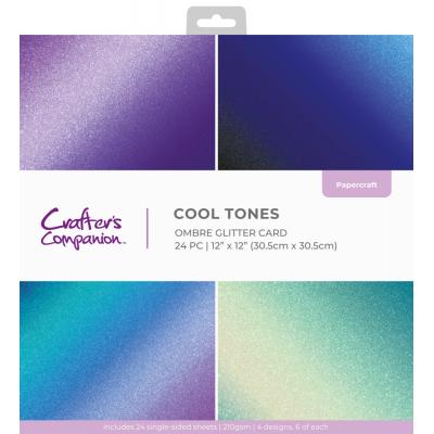Crafters Companion Papier - Ombre Glitter Pad - Cool Tones